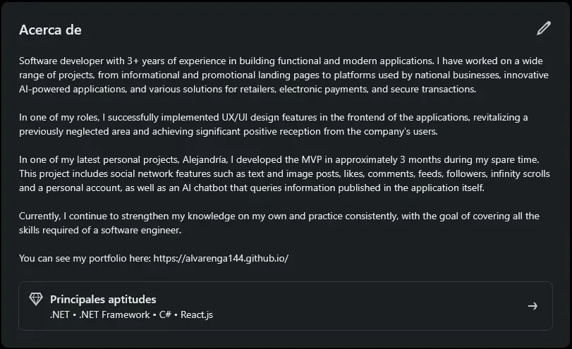 Imagen intermedia: seccion de acerca de en linkedin